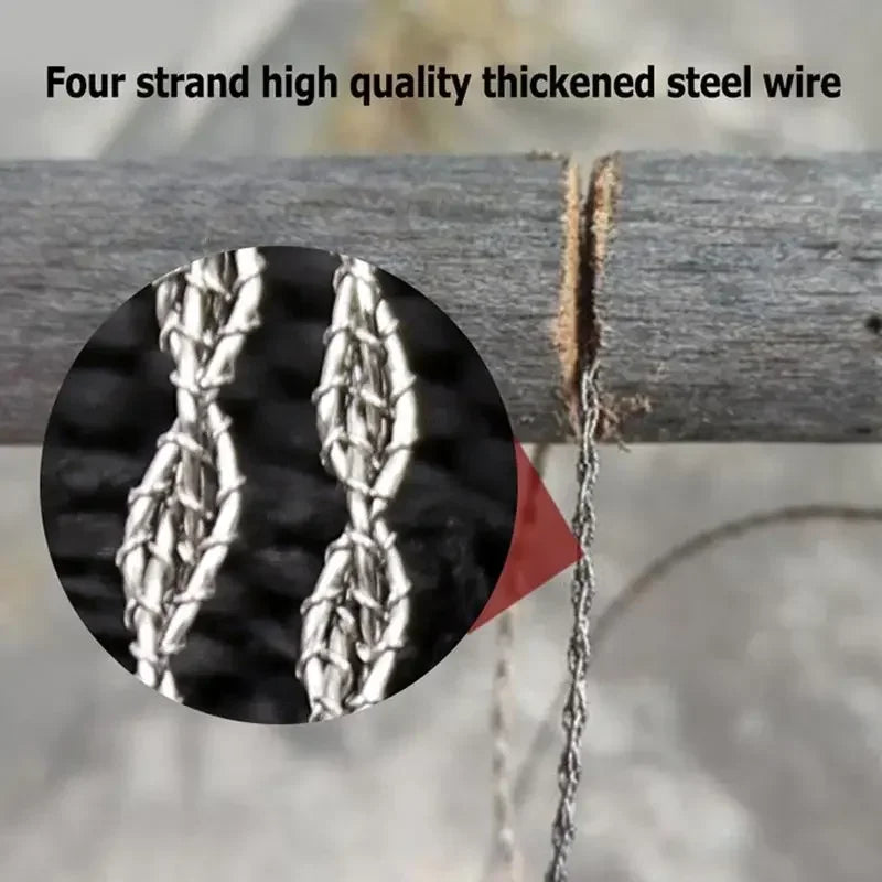 Survival Gear Steel Wire Kits Chain Saw Practical Portable Emergency Manual Hand Steel Travel Tools Outdoor Camping Hiking Rope