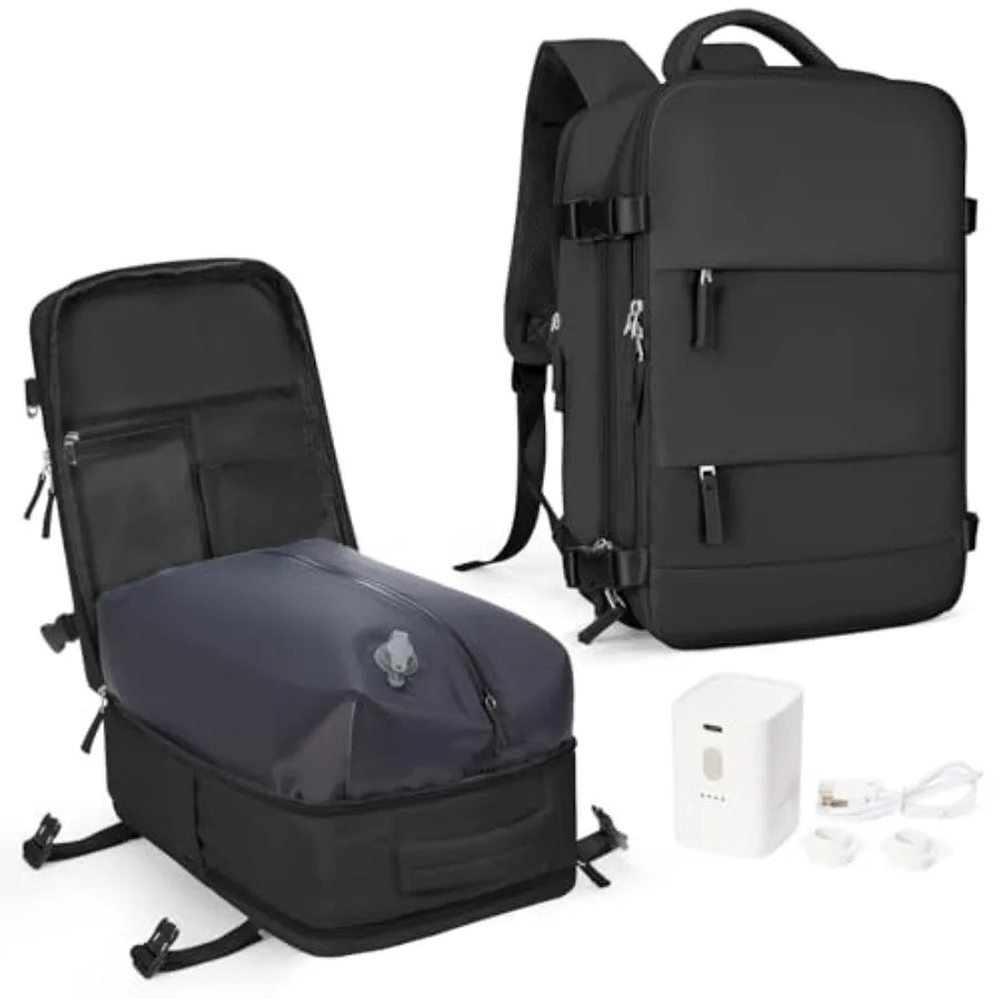 Vacuum Backpack Travel with PumpTravel Backpack with Vacuum System For Women Men Carry On Backpack Hiking Backpack Waterproof O