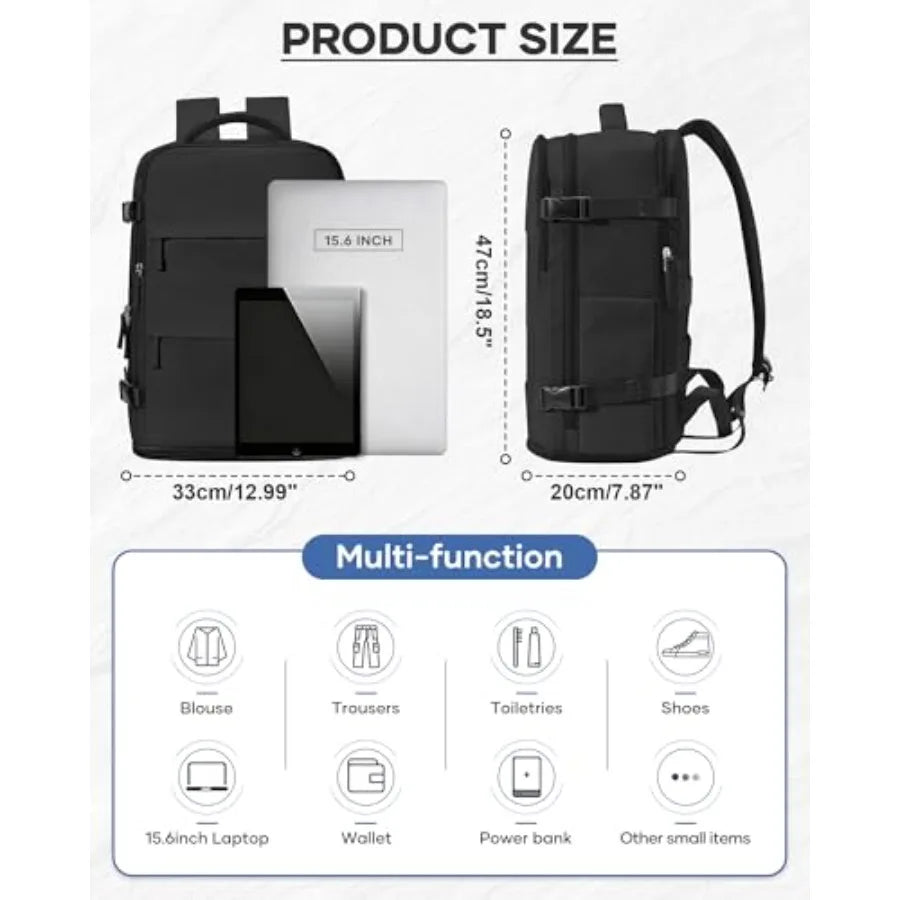 Vacuum Backpack Travel with PumpTravel Backpack with Vacuum System For Women Men Carry On Backpack Hiking Backpack Waterproof O