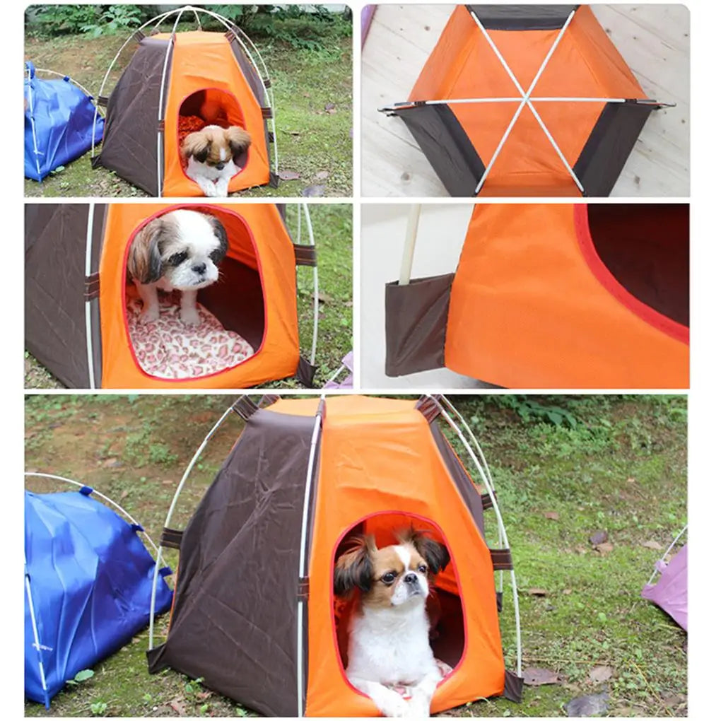 Waterproof Oxford Pets House Cat Playing Bed Puppy Tent Sun Protection Tents