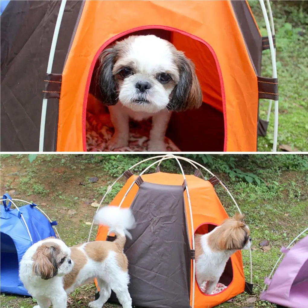 Waterproof Oxford Pets House Cat Playing Bed Puppy Tent Sun Protection Tents